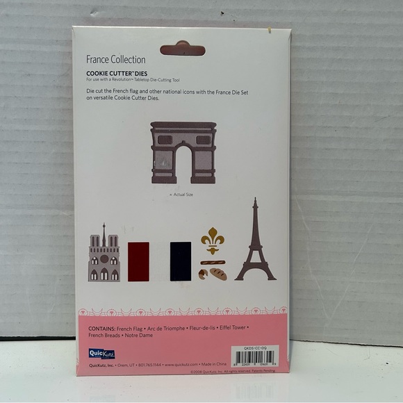 Quickutz 6-pc cookie cutter dies - FRANCE COLLECTION - Picture 3 of 3